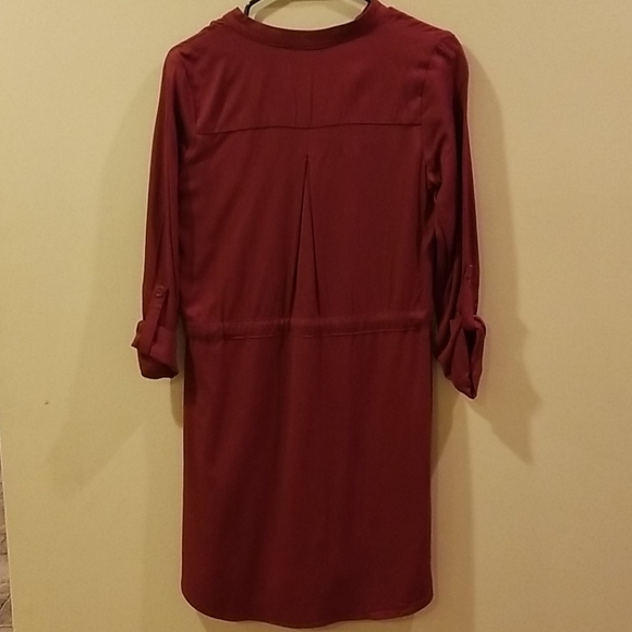 Wine colored casual blue rain dress - Picture 2 of 4